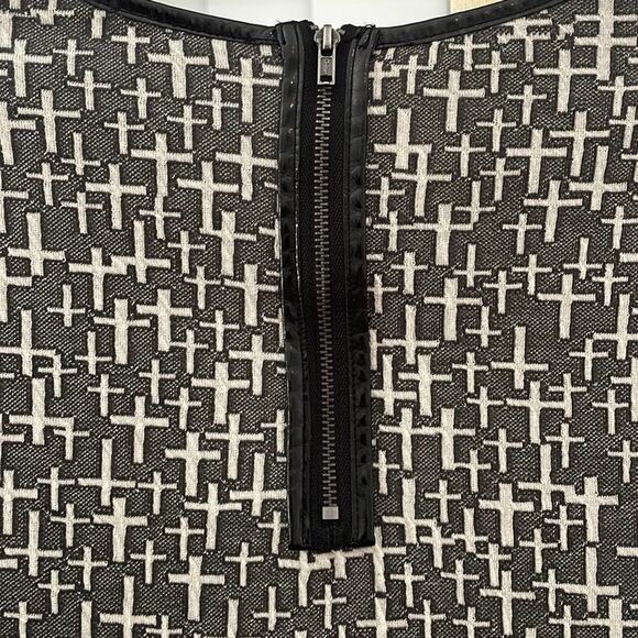 Grey Graveyard Cross Bodycon Dress Goth Whimsygoth Halloween Witchy Size 10 - Picture 6 of 7